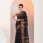 Cotton Silk Copper Zari Work Saree