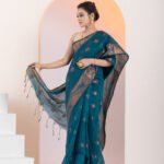 Cotton Silk Copper Zari Work Saree