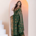 Cotton Silk Copper Zari Work Saree