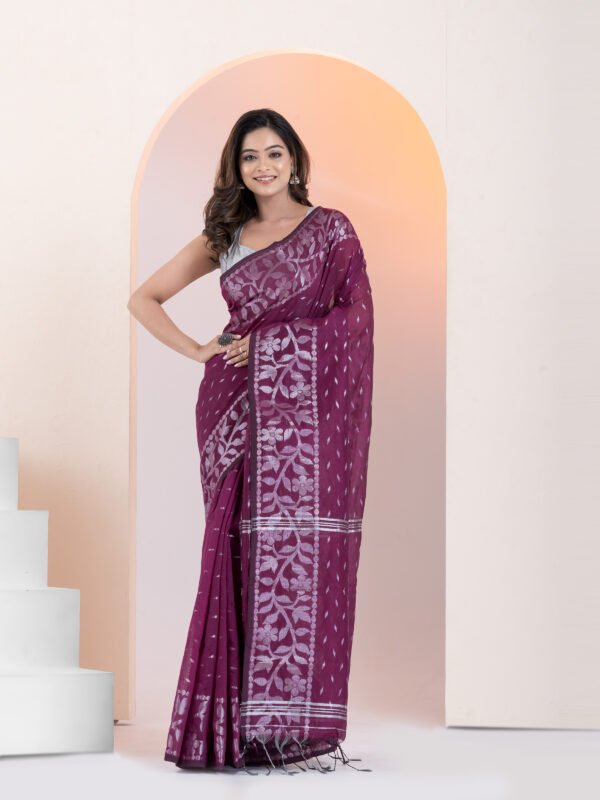 Cotton Silk Zari Work Handloom Saree